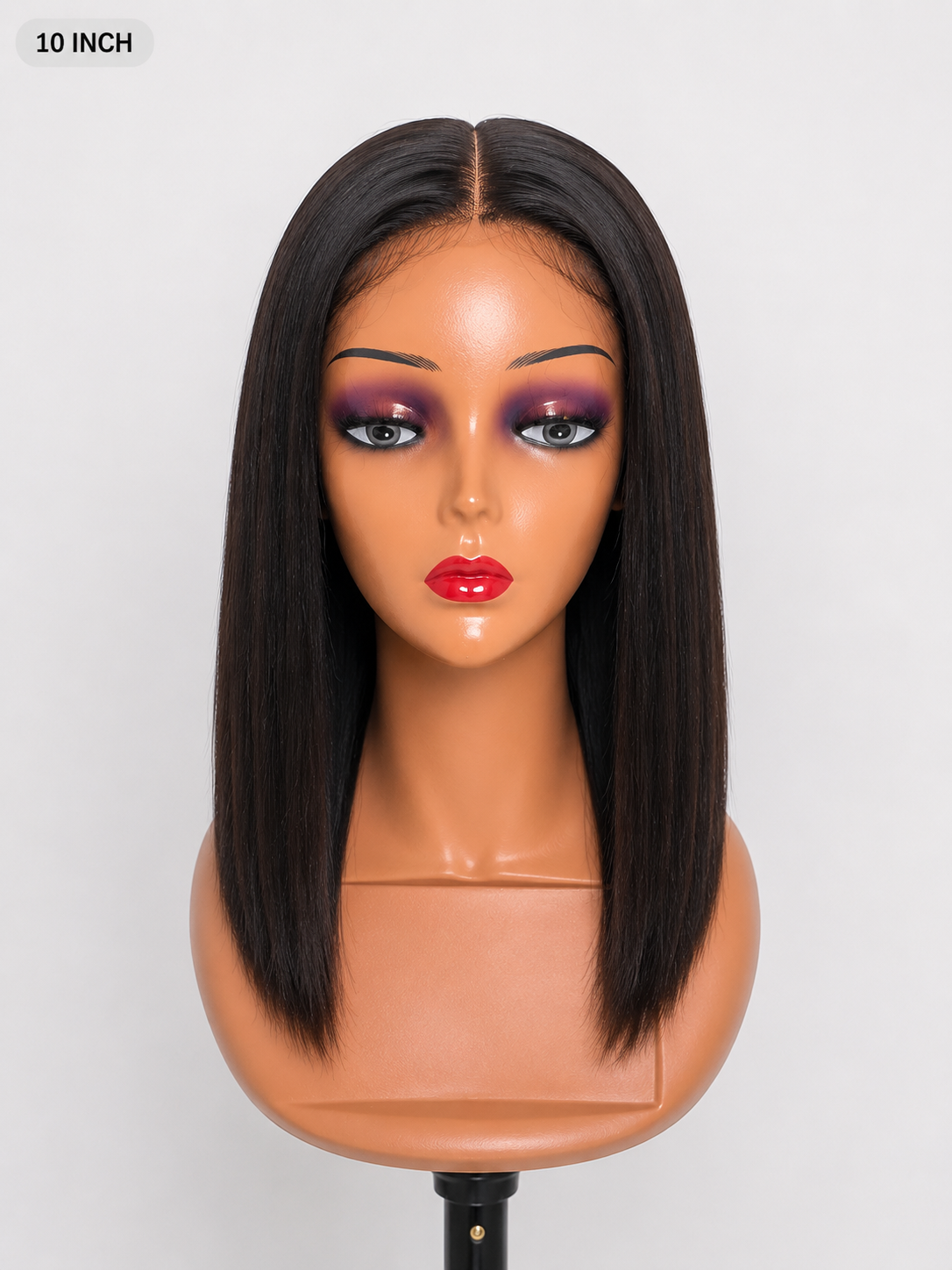 5x5 HD Glueless Mini Bob Wig – Natural Black, front