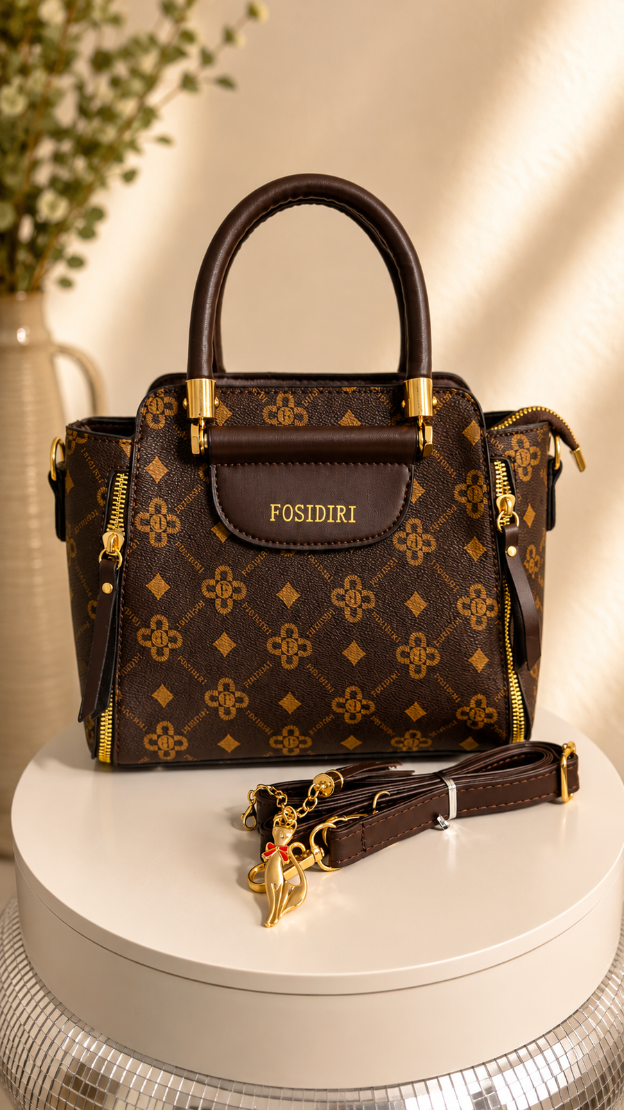 Luxury Brown Monogram Handbag